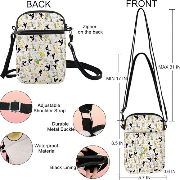 Spirit Princess Crossbody Bag - Waterproof, Adjustable for Fairy Tale Adventures - Picture 2 of 7